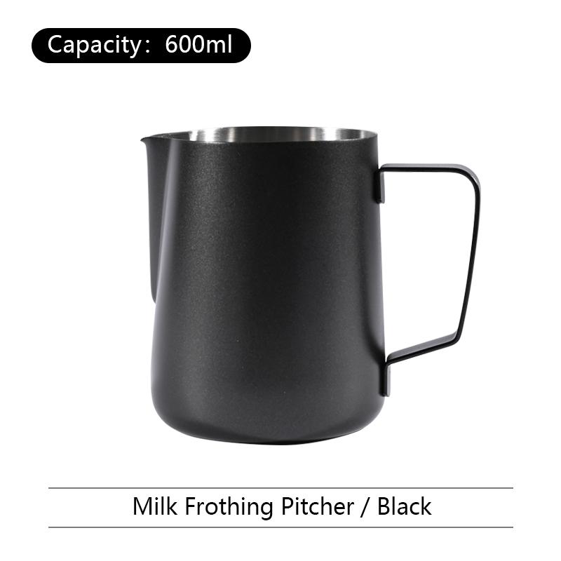 Stainless Steel Milk Frothing Jug Long Rounded Spout Latte Art Jug Milk Pitcher Frother Professional Barista Steaming Accessorie
