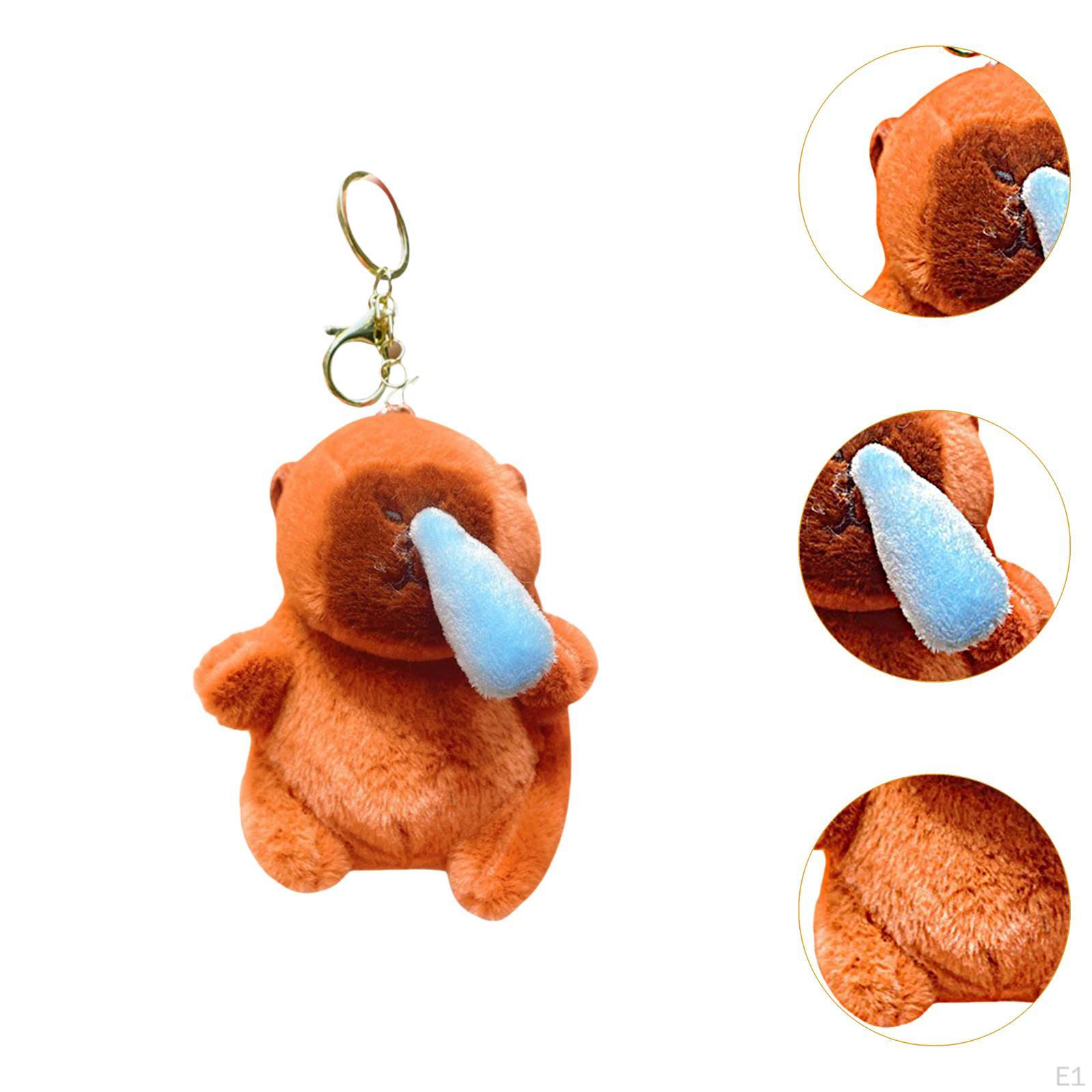 Брелок для ключей в виде куклы-капибары — фото 2