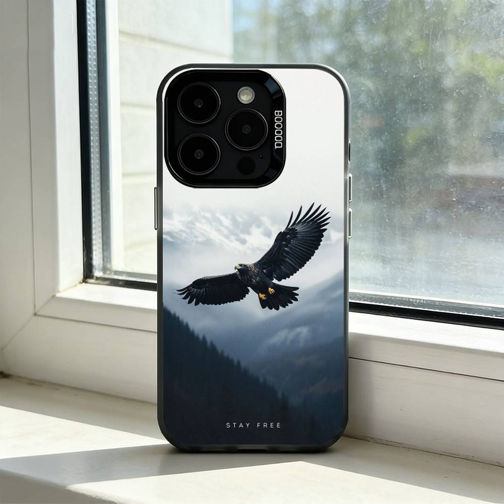 Eagle Cool A-Animal Phone Case For iPhone 17,16,15,14,13,12,11 Plus,Pro Max,XS,Colorful Silver Phone case Funda Cover iPhone17PRO