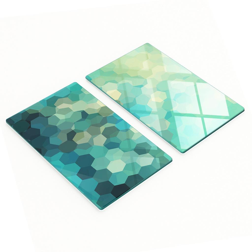 Decorative Glass Cutting and Serving Boards Abstract 2X30X52 Cm