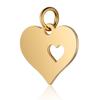 10Pcs/Lot Stainless Steel Heart Charms DIY Necklace Bracelet Hand Jewelry Making Findings Wholesale