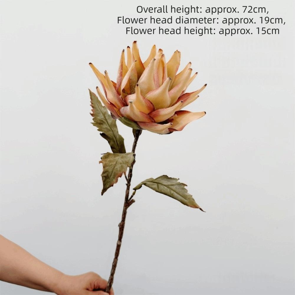 Floral Display Artificial Emperor Protea Flowers Large Faux Thistle Flowers  Wedding Decoration
