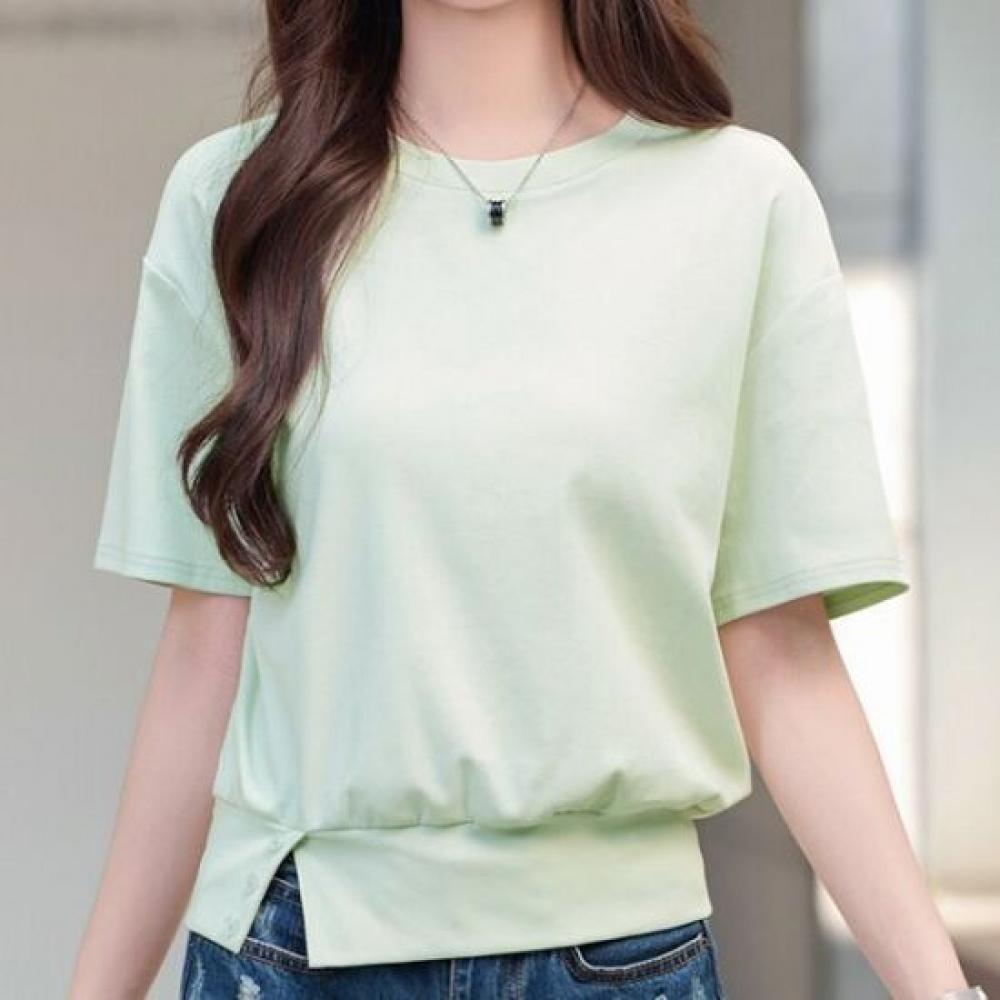 Navava Women Daily Plain Round Neck ShorT Sleeve T shirT nT3275