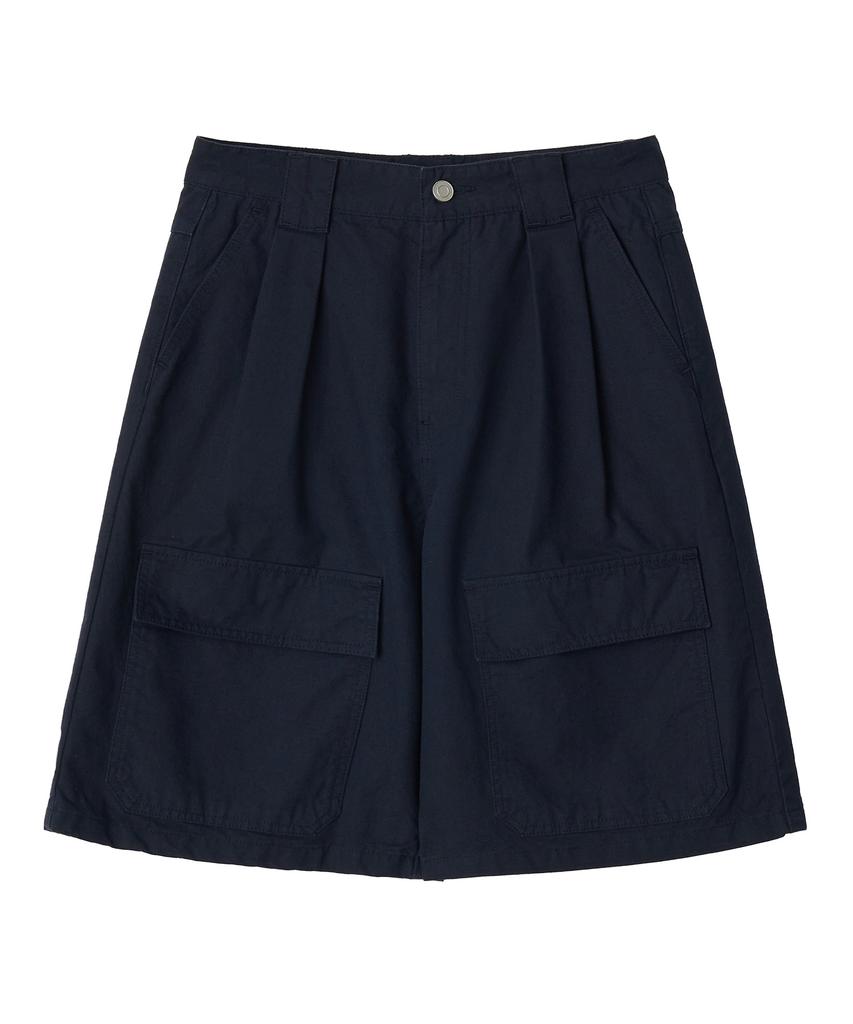 Nyuluki Vintage Cotton Cargo Shorts_Navy