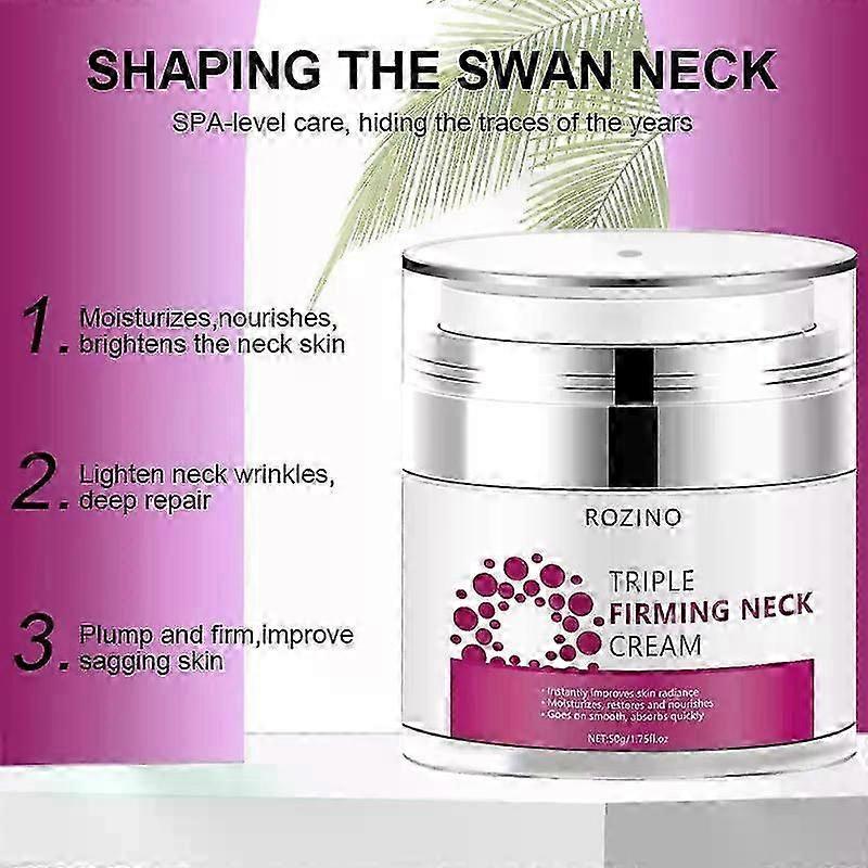 Neck Firming Cream - Natural Anti-Aging Facial Moisturizer with Vitamin E & Avocado oil - Day & Night Anti-Wrinkle Cream - Firming, Hydrating Face Cre