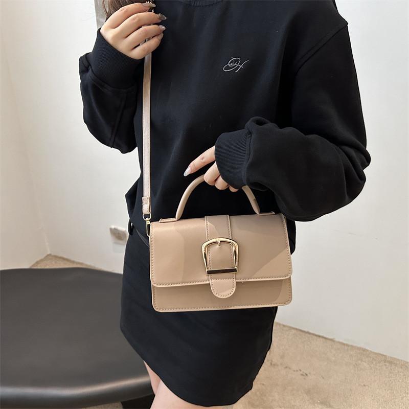Trendy Pu Leather Small Square Bag Summer Fashionable Crossbody Handbag
