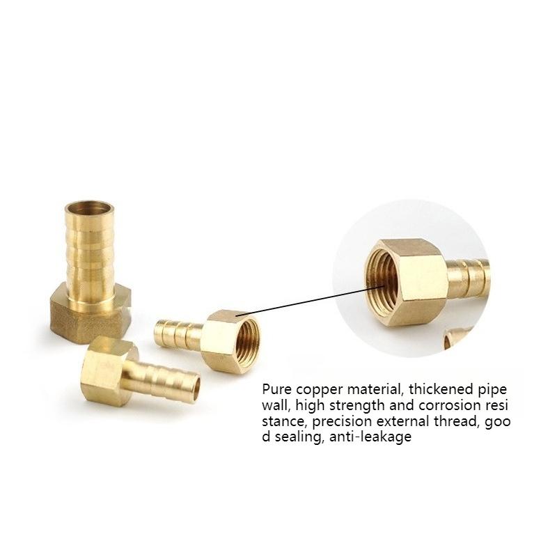 Female Thread Straight Pipe Connector (3/4") with 19mm Hose Brass Barb Tail - Fitting Joint Coupler Adapter