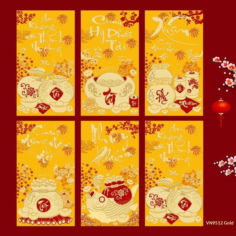 6Pcs Chinese Spring Festival Red Envelopes New Year Red Envelopes Vietnamese 2027 Goat Year Money Pockets