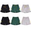 8689 Herren Logo Print Freizeitshorts, Elastischer Bund Kordelzug Nylonshorts, Sommer Streetwear Strand Badehose