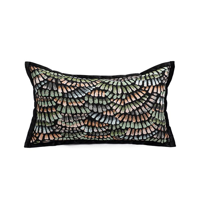 Nordic Pillow Modern Simple Jacquard Cushion Cover 45x45cm Green Baroque Throw Pillow Cover Luxury Living Room Sofa Home Decor Pillowcase Without Core