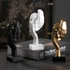 European Minimalist Abstract Facial Sculpture Resin Art Decor Handmade Contemporary Figurine Statue for Home Office Living Room
