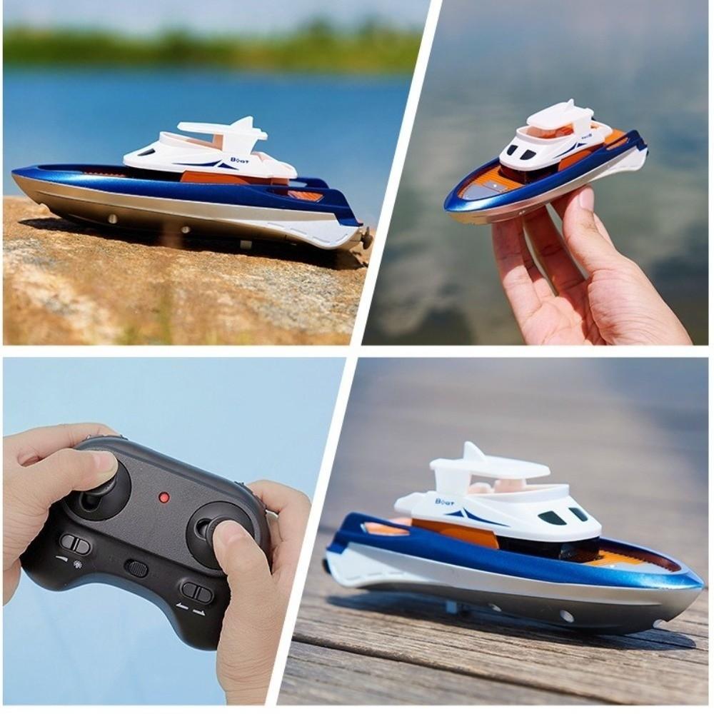 Wireless Remote Controlled Remote Control Boat With Lights RC Mini Boat RC Boat Toy  Gift