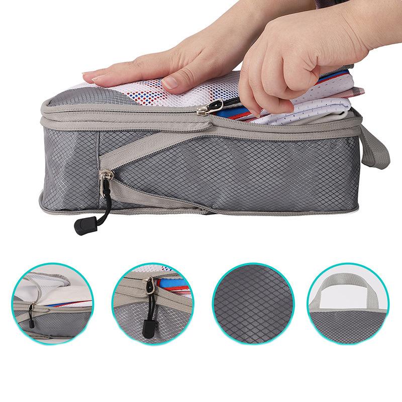 5 Piece Storage Bags Compression Packing Cube Travel Storage Bag Luggage Clothing Storage Set