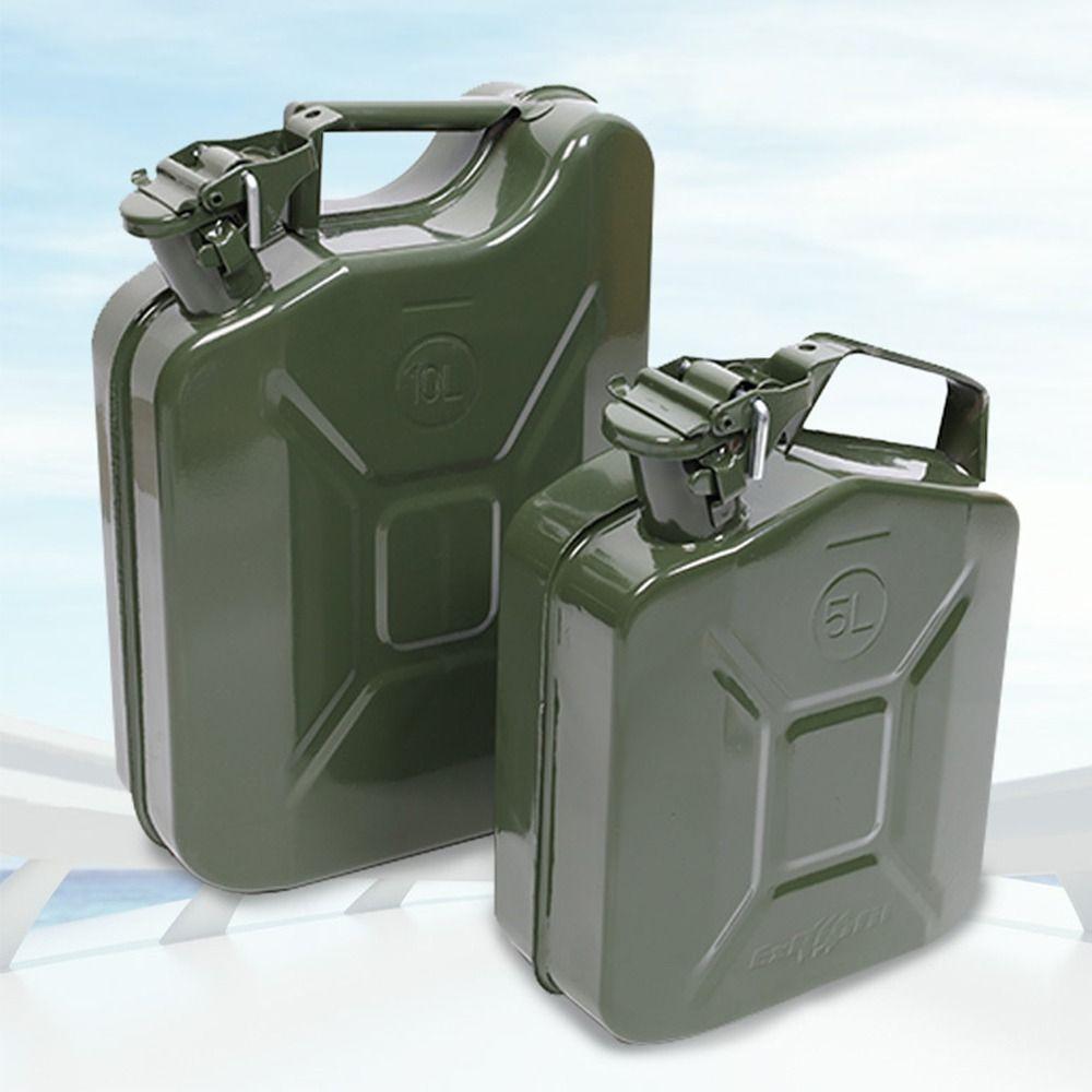 5L/10L Gasoline Tank Iron Car Spare Fuel Tank New Gas Can Outdoor