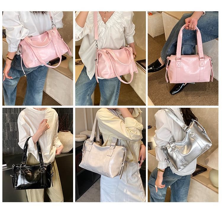Glossy Large Capacity Tote Bag Women's Shoulder Bag