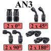 1~6M AN3 3AN Nylon Stainless Steel PTFE Brake Hose E85 Car Fuel Oil Turbo Cooler Line Pipe Tube + Swivel Hose End Fittings Set