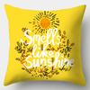Yellow series Pillowcase 45cmX45cm Square Sofa Pillow Cover Creative Sun Flower Cushion