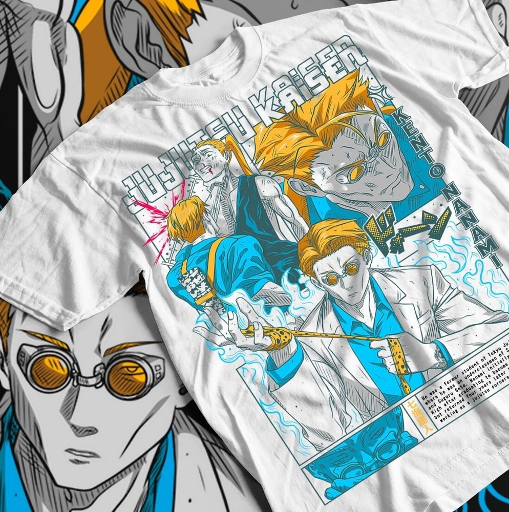 

Jujutsu Kaisen Nanami Kento T-Shirt, Gojo Satoru Anime Gift Tee, All Sizes, 4XL