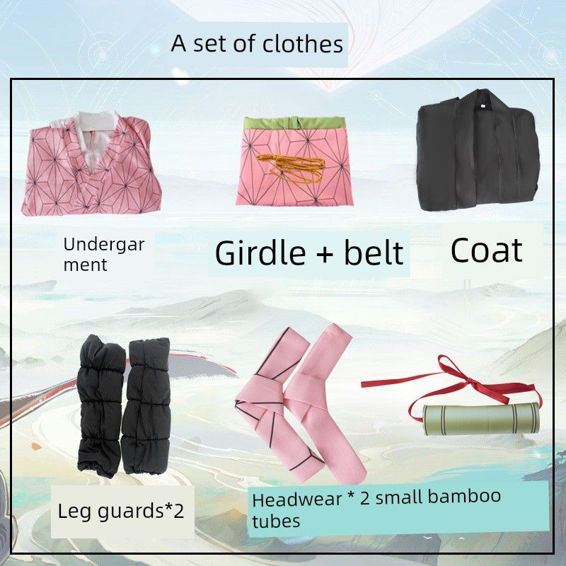Halloween Demon Slayer Cosplay Costume Sibling Bond Kamado Nezuko Cosplay Outfit