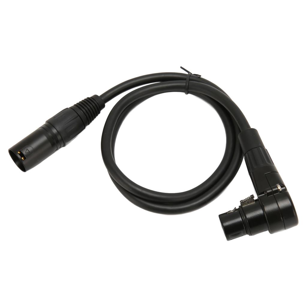 XLR Hane till XLR Rätvinklig Hona Mikrofonkabel 3-polig Silverpläterad OFC-ledare XLR