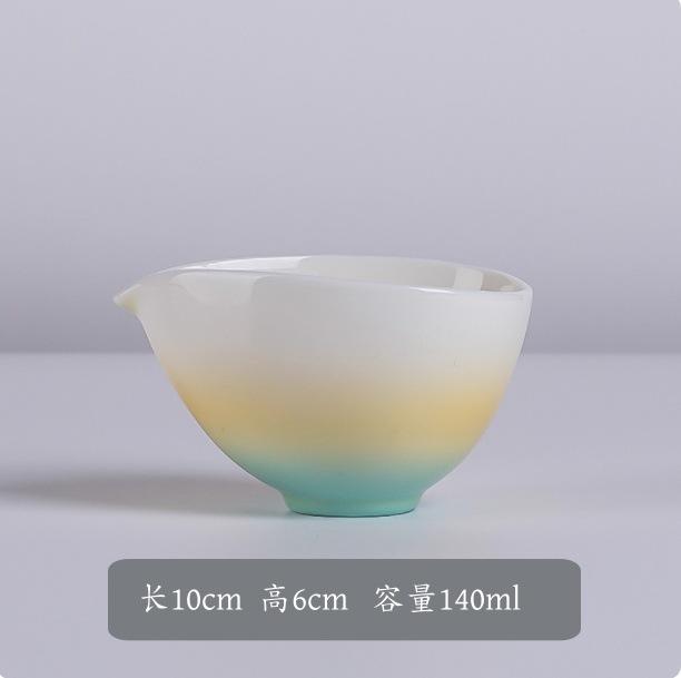 Dehua mutton fat jade white porcelain fairness cup, Kung Fu tea set, tea divider, tea cup, tea cup, Haiping cup, tea set accessories, all tea