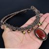 Carnelian Rough Necklace, Natural Gemstone 999 Copper Wire Wrapped Necklace, Handmade Jewelry, Birthday And Anniversary Gift For Her