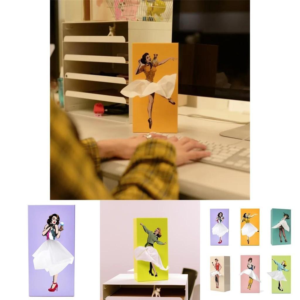 Adorable Marilyn Monroe Skirt Girl Tissue Box Cartoon Decorative Paper Holder