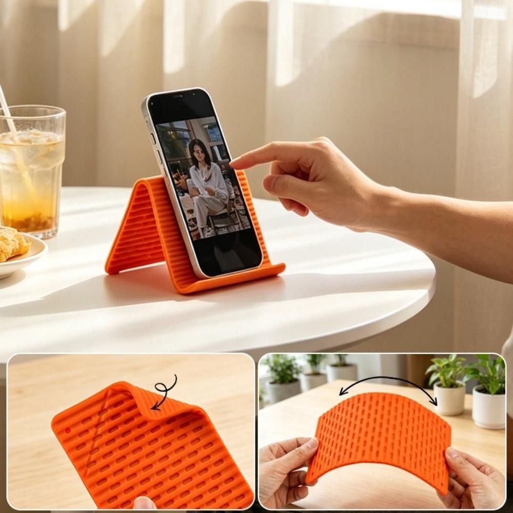 Adjustable Foldable Silicone Phone Holder Flexible Airplane Phone Holder Aluminum Phone Stand