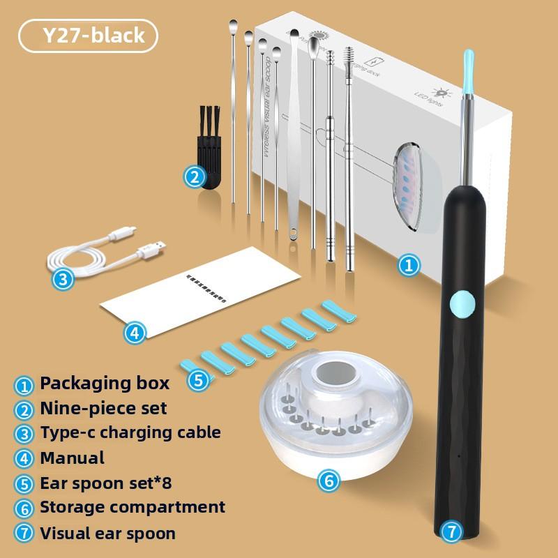 Ear Cleaner with Camera Set Ear Sticks Otoscope USB C Charging Endoscope Wax Removal Tool Earpick MIni Camera Ear Cleaning Set