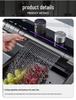 Feiyu Blue Whale 304 Stainless Steel Kitchen Sink with Pull-out Waterfall Faucet, Large Single Bowl for Washing Vegetables