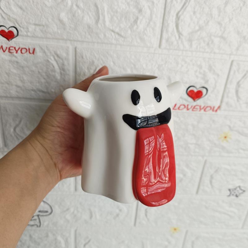 Cartoon 3D Ceramic Mug, Large Capacity Coffee Mugs, Breakfast Milk Cups, Couple Funny Tea Cup,Holiday Gift Drinking Utensils