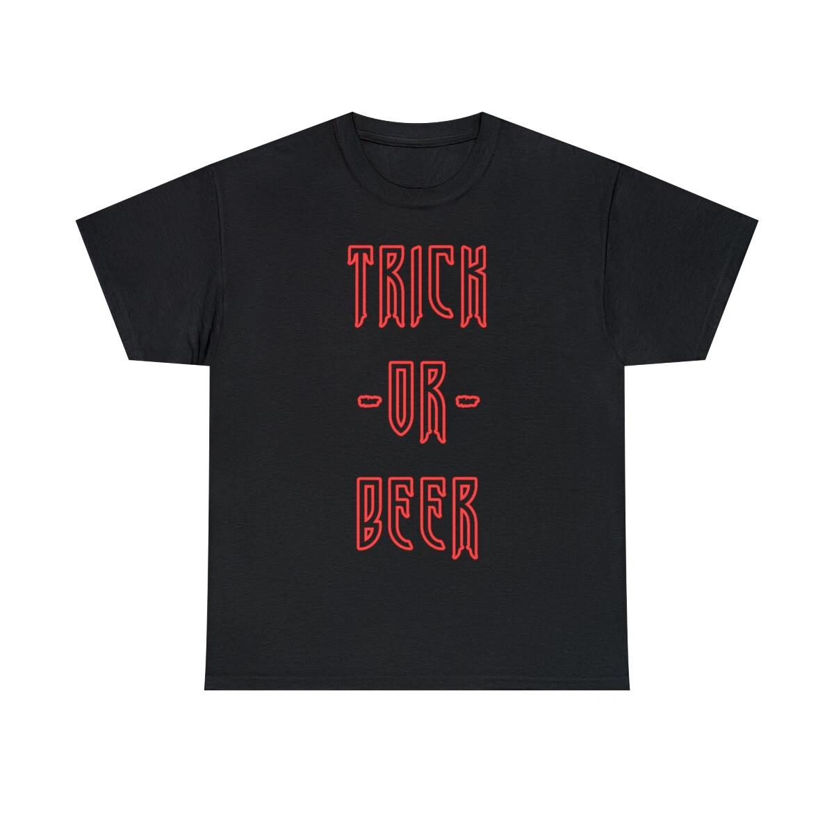Trick Or Beer Graphic Tee Shirt, S-5XL 4XL