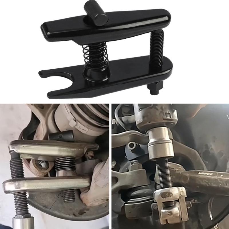 Vehicle Ball Joint Puller Tool Hexagonal Shaft Compatibility Alloy Steel Construction Twin Hole Mechanism Compact Design