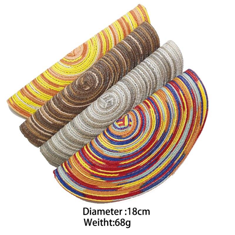4PCS INS Placemats for Dining Table Heat Resistant Stain Resistant Anti Skid Washable Tableware Mat