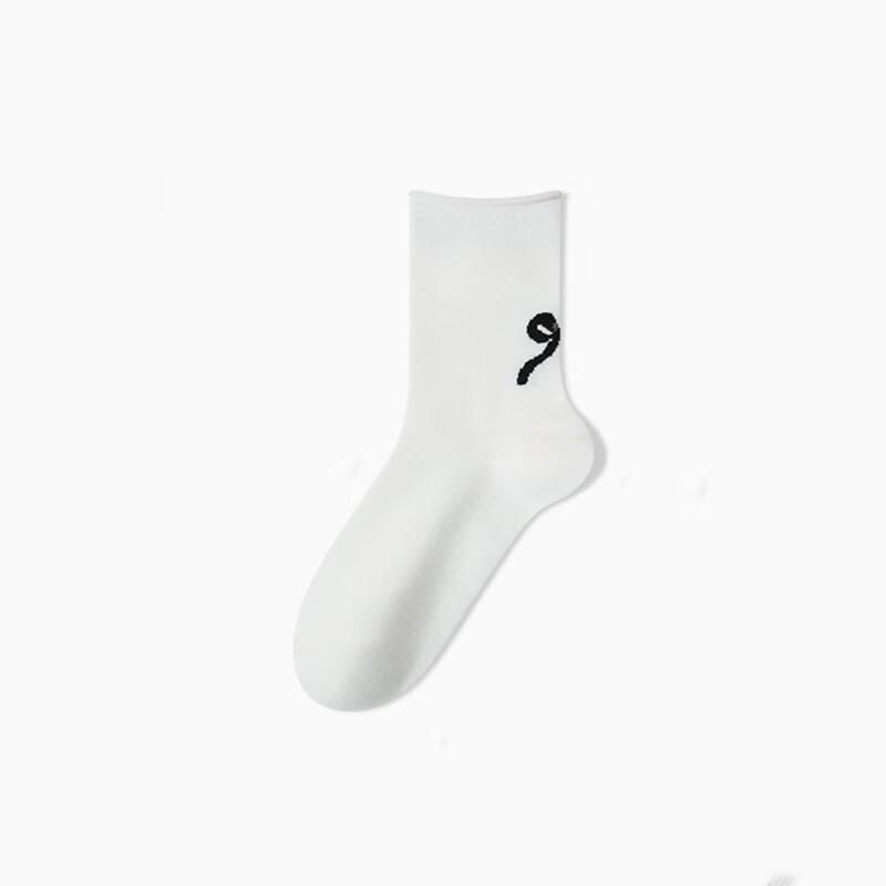Women s Pure Cotton Bow-knot Mid-Calf Socks