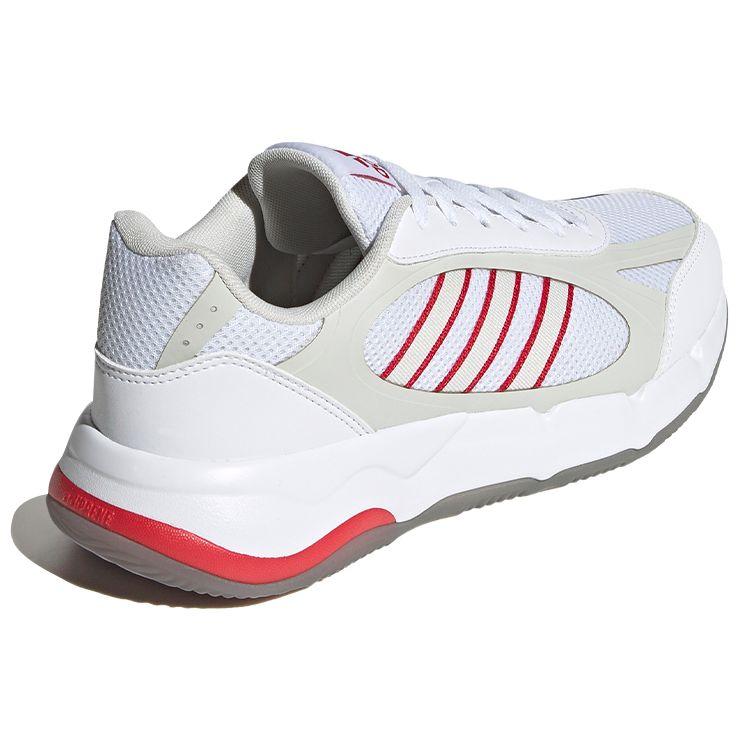 Adidas Keitaki Mesh Slip Resistant Durable Low Top Marathon Running Shoes Men Sneakers White Red Gray FY0084