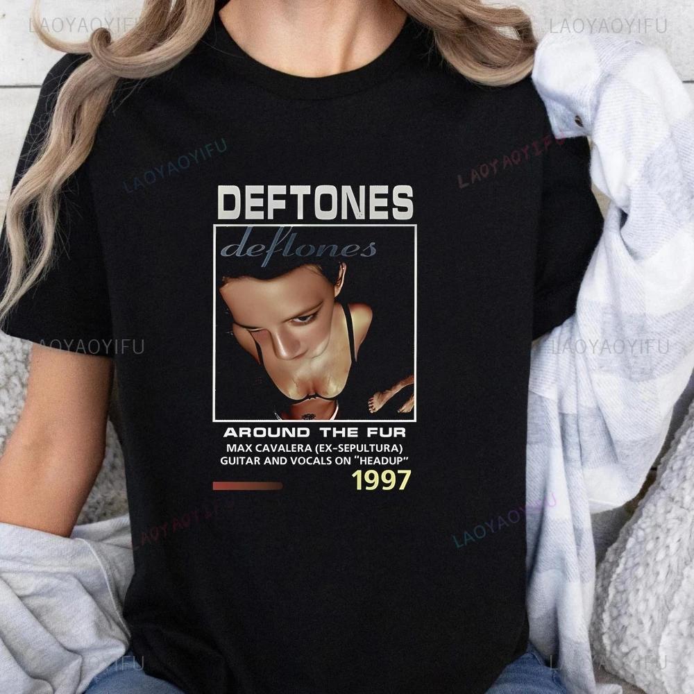 Vintage Band DEFTONES Printed T-shirt DEFTONES Neutral Trend Harajuku Short Sleeved Unisex Shir