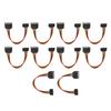 10 Pack SATA Cables 15 Pin 90 Degree Male To Female Power Extension Adapter for HDD SDD Optical
