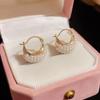 2026New Imitation Pearl Hoop Earrings Romantic Light Luxury P... More