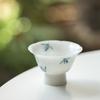 Pure hand-painted Phalaenopsis Ercai cover bowl retro underglaze color household ceramic Kung Fu tea set tea bowl teapot teacup