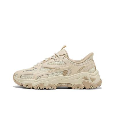 Outdoor Damen Stoff Synthetikleder Bequem Retro Atmungsaktiv Unterstützung Niedrig geschnitten Papa Schuhe Damen Sneaker Natürlich 180327-NAT