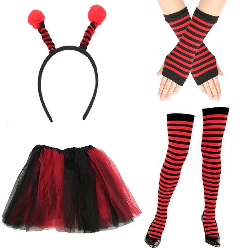 Zestaw Kostiumów Cosplay na Halloween 2026 Pszczoła ze Skrzydłami, Peleryną, Opaską na Głowę i Okularami dla Dorosłych i Dzieci