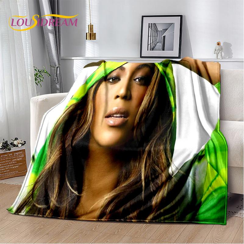 3D Latest Beyonce Giselle Knowles Soft Plush Blanket,Flannel Blanket Throw Blanket for Living Room Bedroom Bed Sofa Picnic Cover