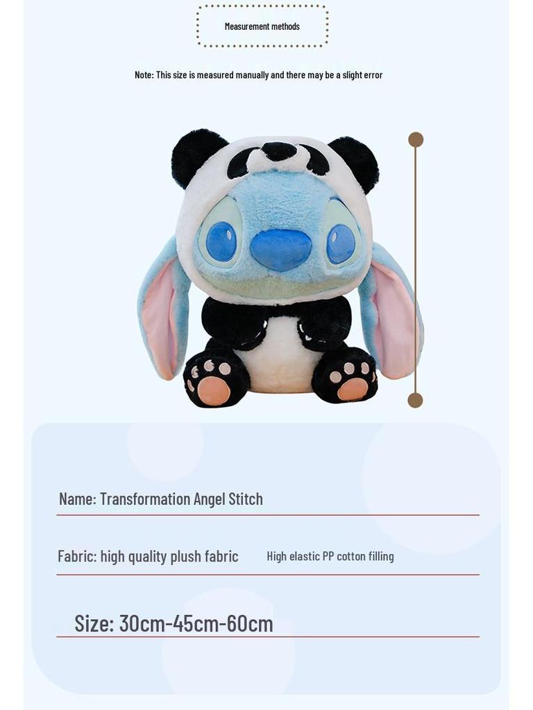 Adorable Angel Dress-Up Panda Stitch Plush Toy Doll