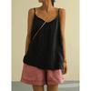 Strapless Top for Casual Vacation, Lightweight Shoulder Strap, Loose Fit, Solid Color, Versatile for All Occasions, Women's Dress.