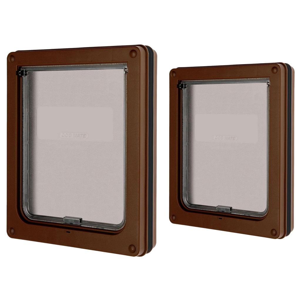 Pet Dog Flap Door Magnetic Lock Plastic Pet Gate Gate Vertical Entry Frame for Screen Window Medium Small Pet Interior Animal