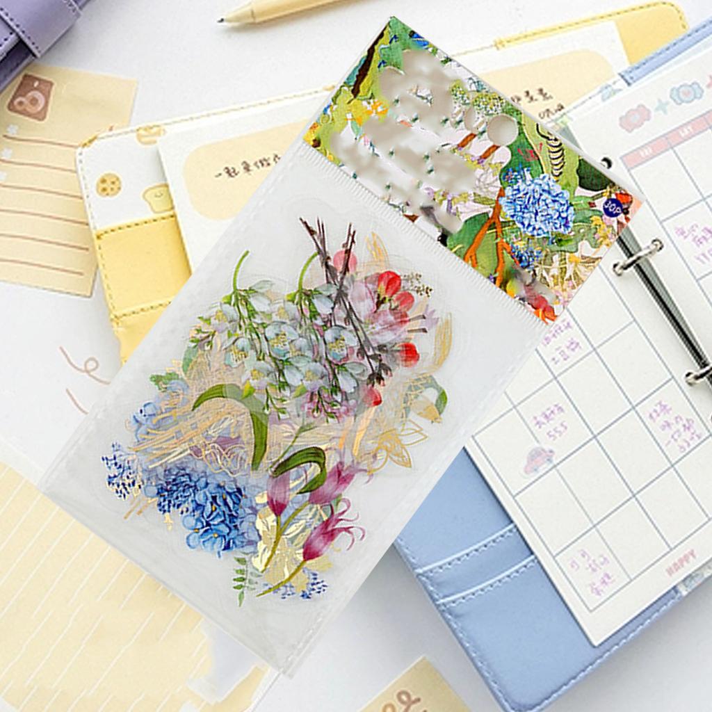 30 feuilles d'autocollants floraux de différents styles, faciles à utiliser, imperméables, en PET, couleurs vives, pour plantes