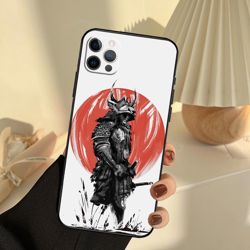 Samurai Oni Mask Phone Case For iPhone 13 16 15 11 12 14 17 Pro Max 12 Mini 15 16 Plus 16e 17 Air Cover Funda