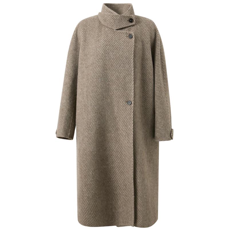 Sancai Women's Double-Faced Wool Blend Winter Coat