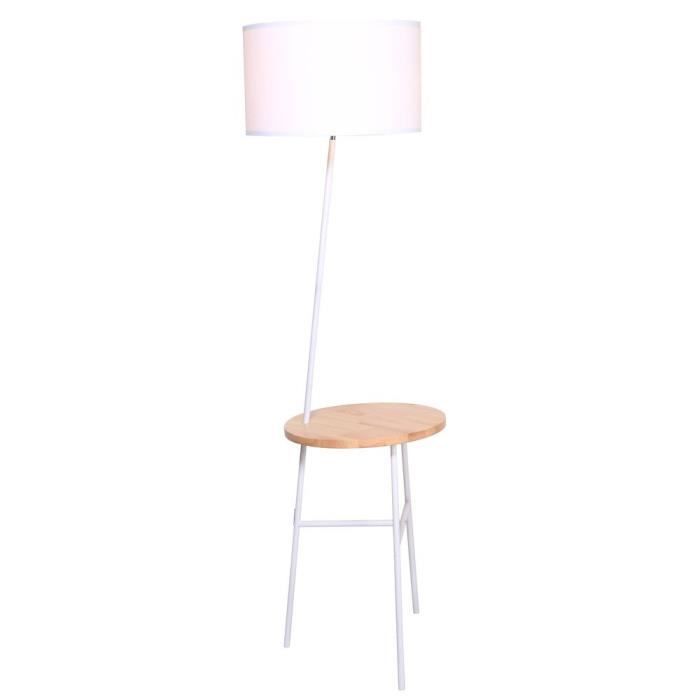 Gulvlampe - DKD Home Decor - Hvit Brun - Metall - E27 - 40 x 65 x 152 cm